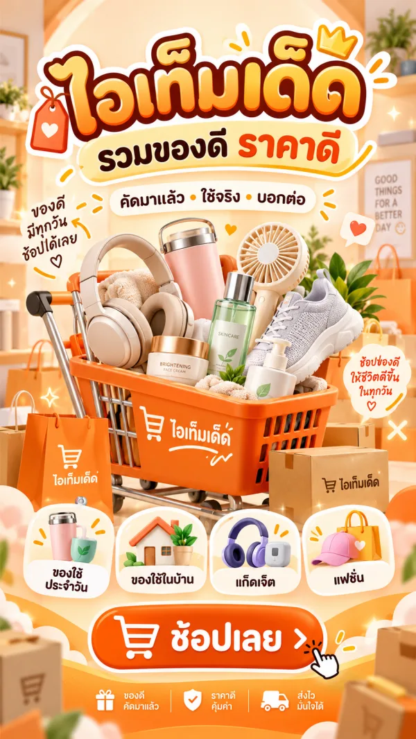 ไอเท็มเด็ด รวมของดี ราคาดี คัดมาแล้ว ใช้จริง บอกต่อ